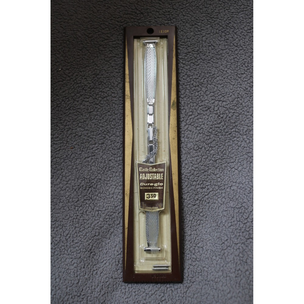 CASTLE COLLECTION Adjustable Watch Band Women Adjustable Silver DuraGlo Vintage